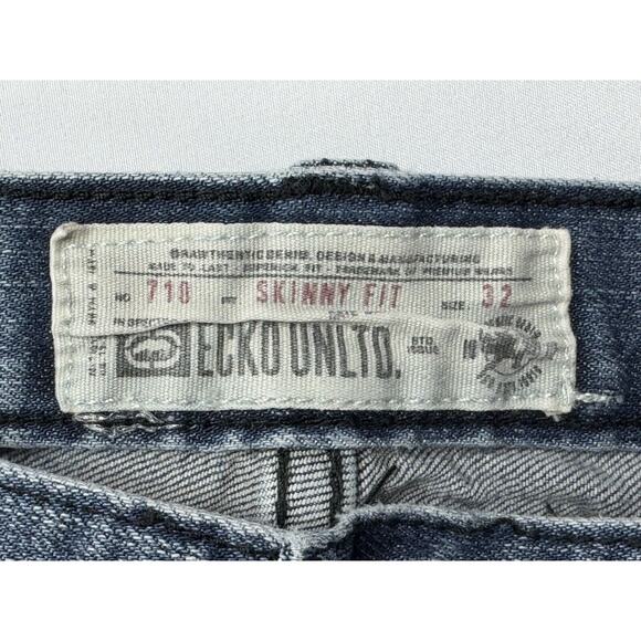 Ecko Unltd. Men's No. 710 Skinny Fit Blue Denim Jeans - Size 32x30.5 - Picture 6 of 7